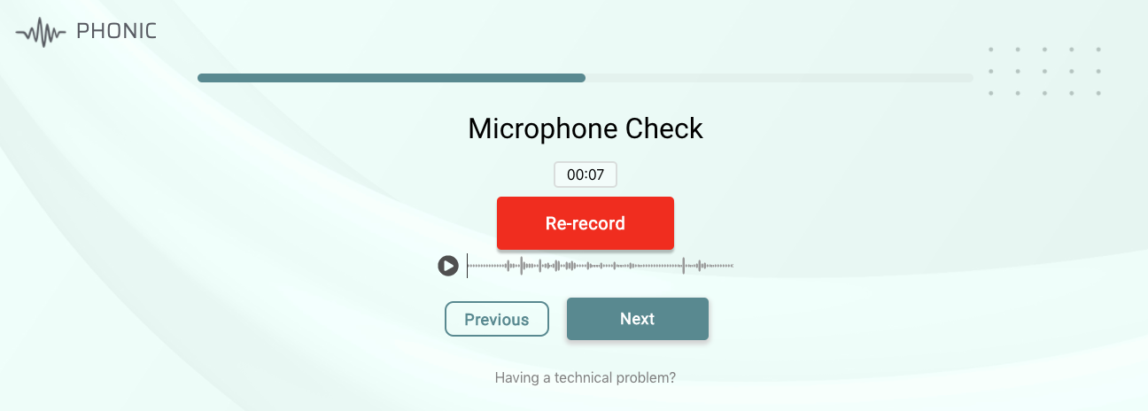 successful microphone test